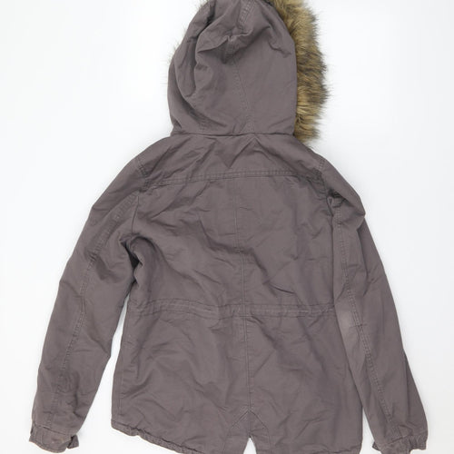 Divided Womens Grey Parka Coat Size 10