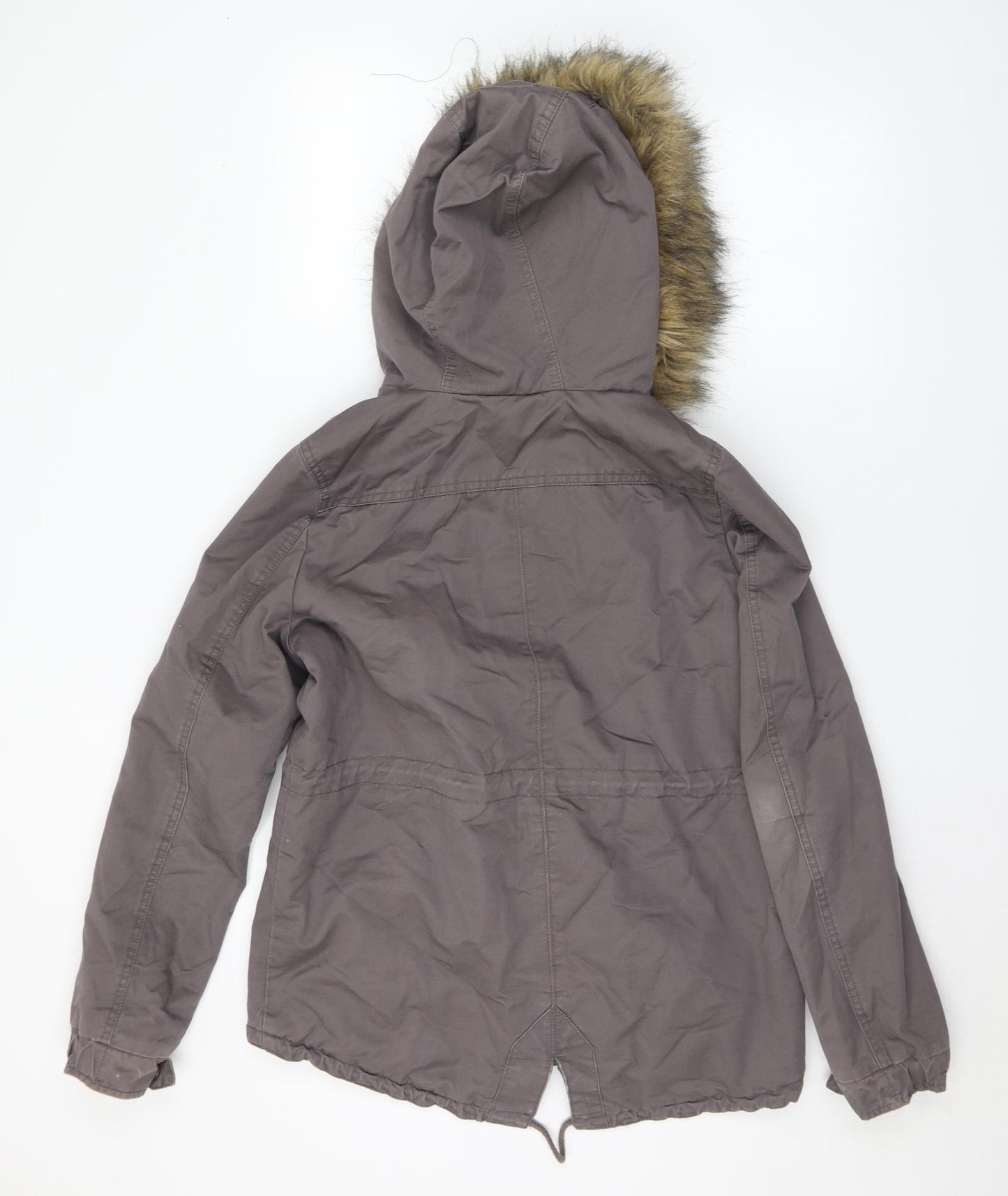 Divided Womens Grey Parka Coat Size 10