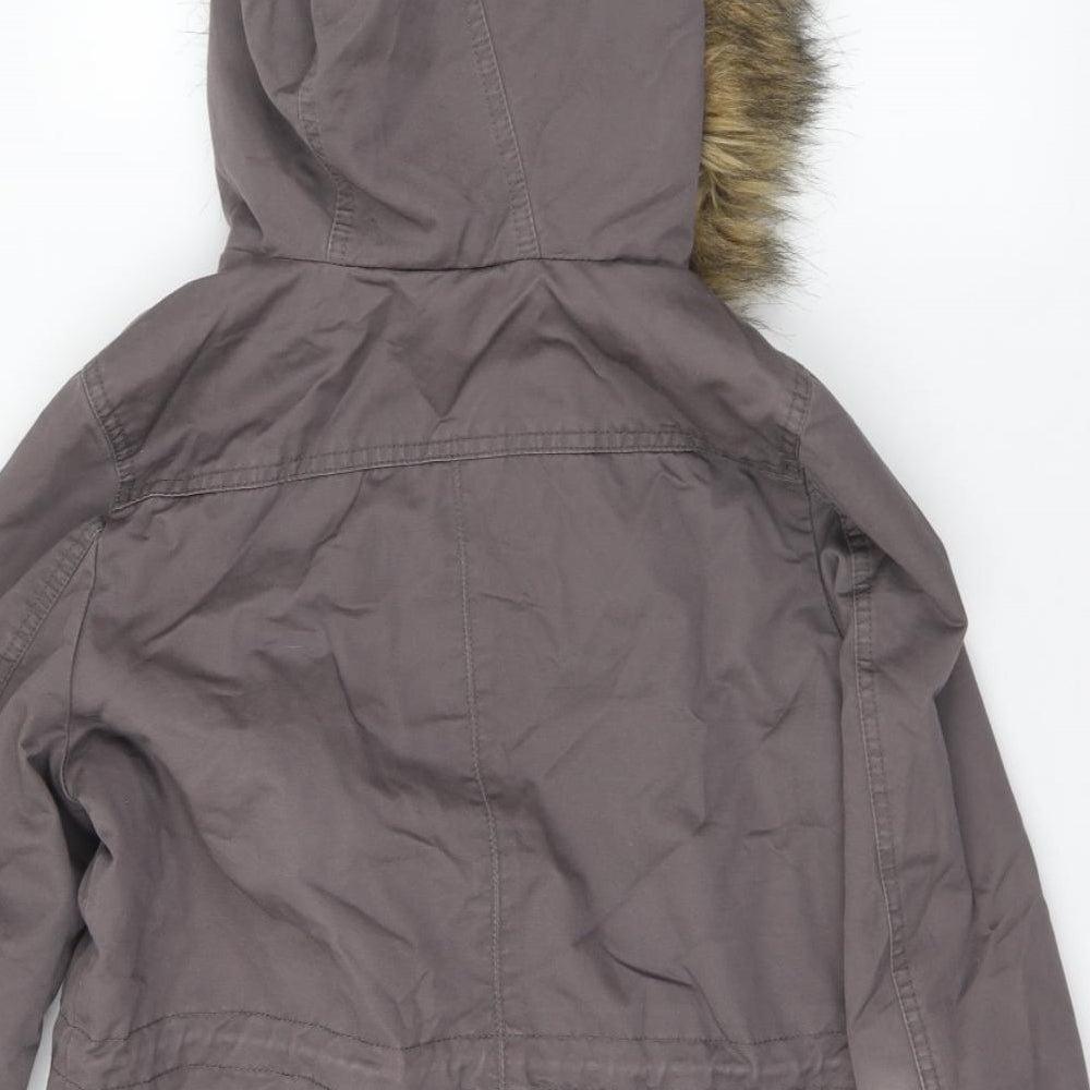 Divided Womens Grey Parka Coat Size 10