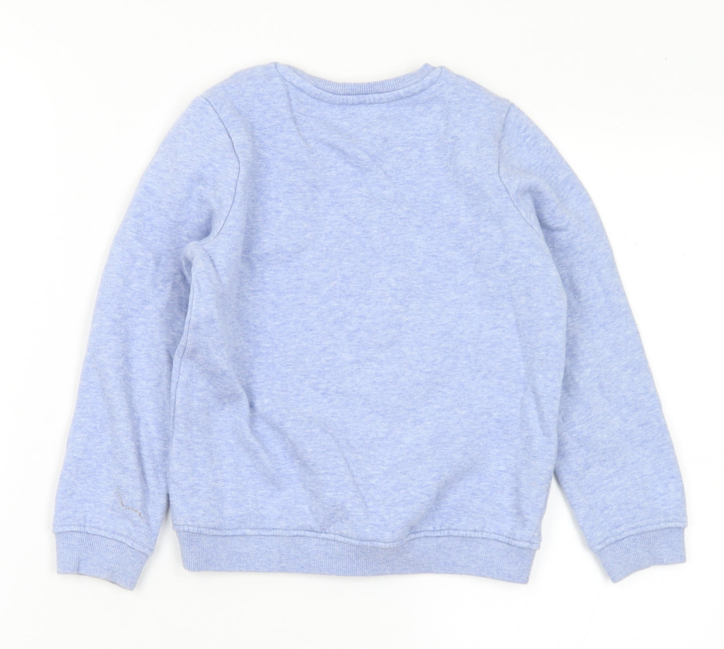 Marks and Spencer Girls Blue Cotton Pullover Sweatshirt Size 4-5 Years - Bee