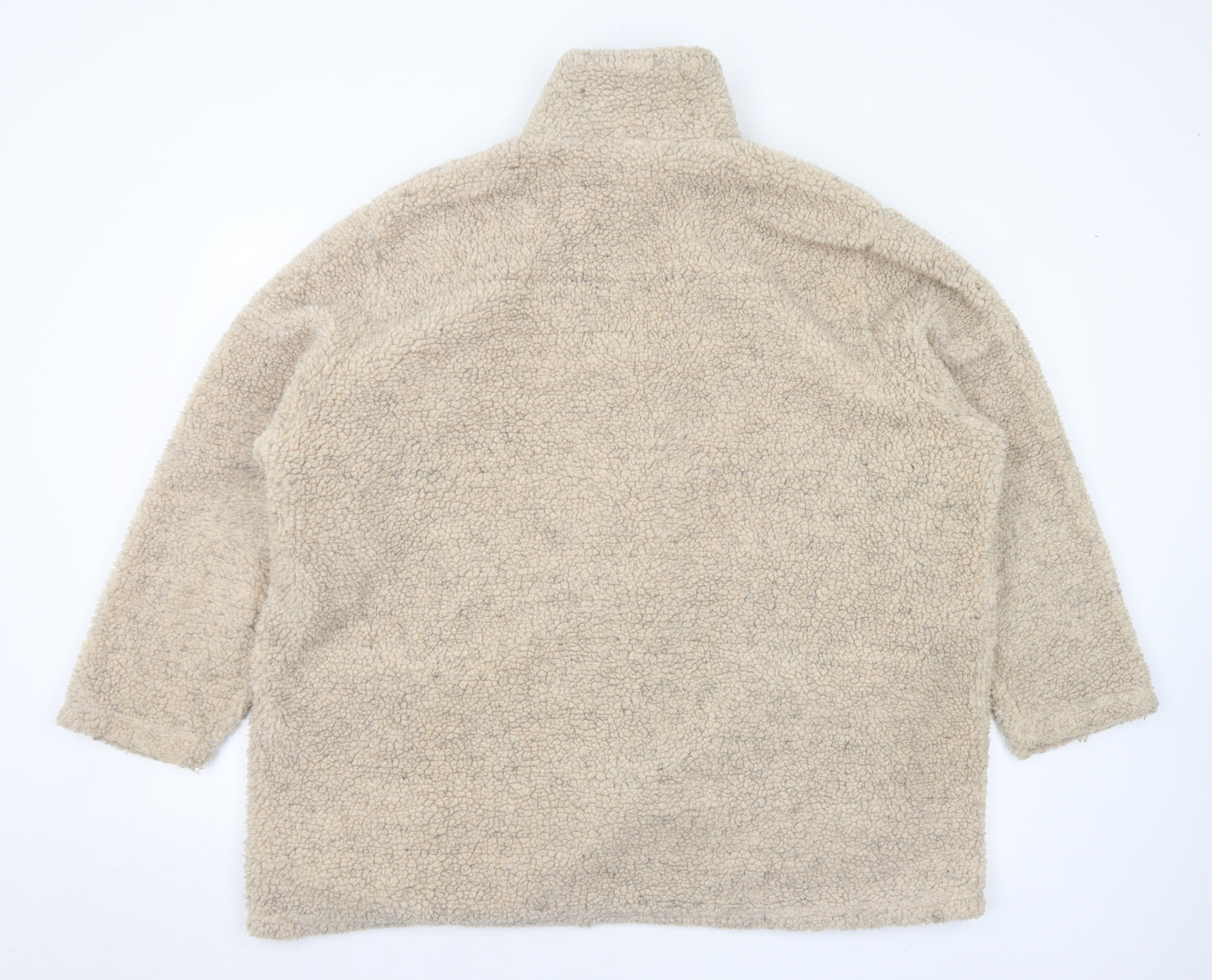 Classics Womens Beige Collared Polyester Cardigan Jumper Size 24 - 24-26
