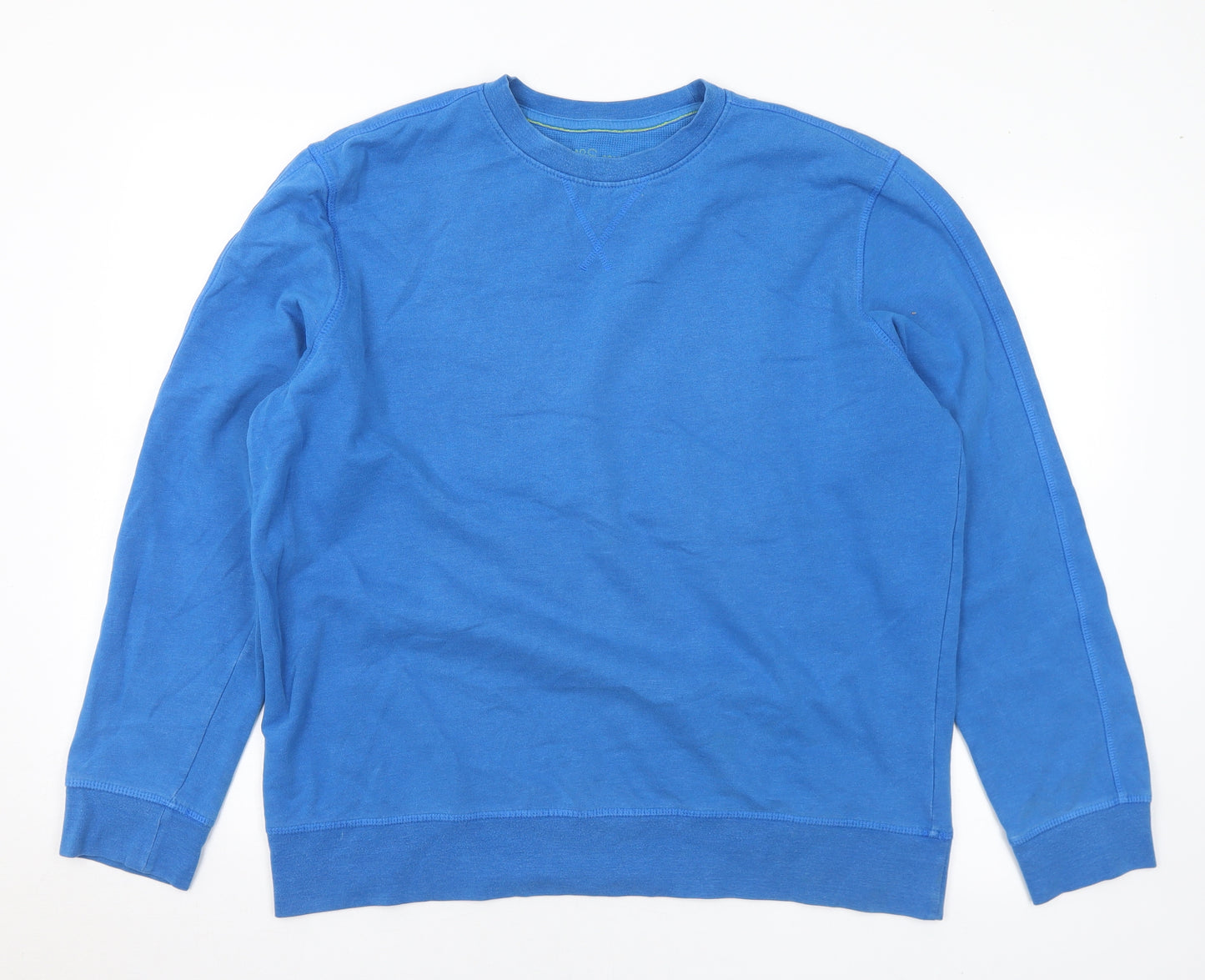 Marks and Spencer Mens Blue Cotton Pullover Sweatshirt Size L