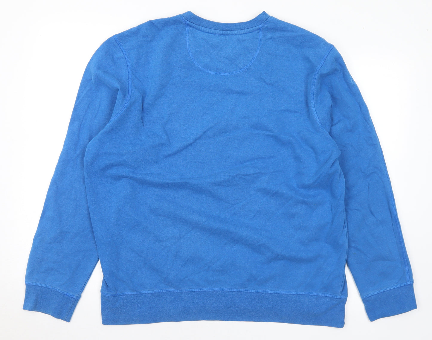 Marks and Spencer Mens Blue Cotton Pullover Sweatshirt Size L