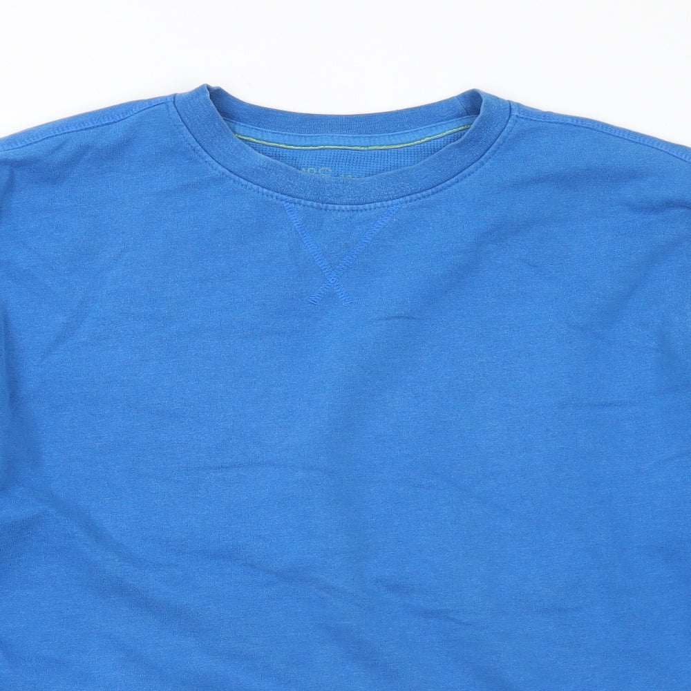 Marks and Spencer Mens Blue Cotton Pullover Sweatshirt Size L