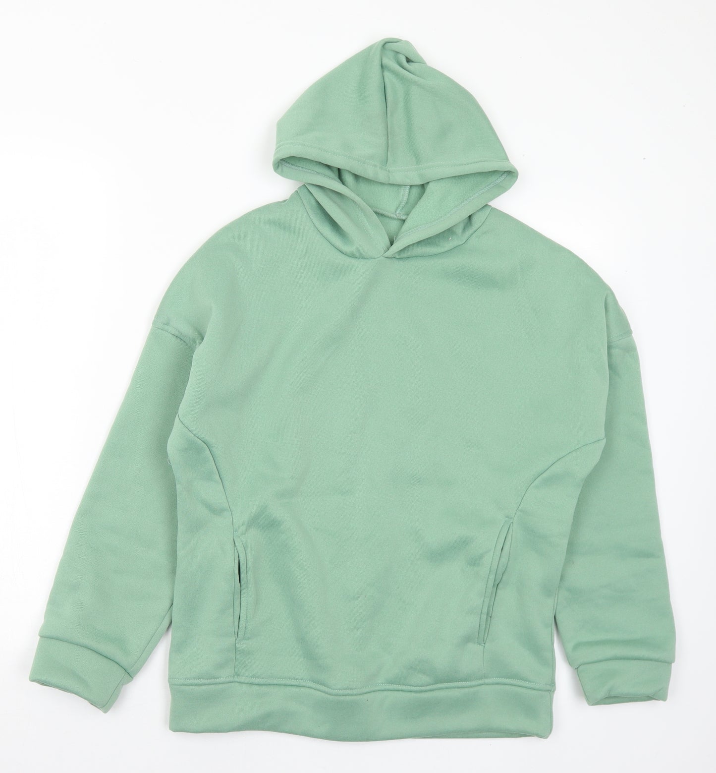 Preworn Mens Green Cotton Pullover Hoodie Size M