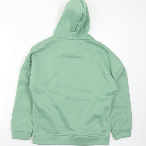 Preworn Mens Green Cotton Pullover Hoodie Size M