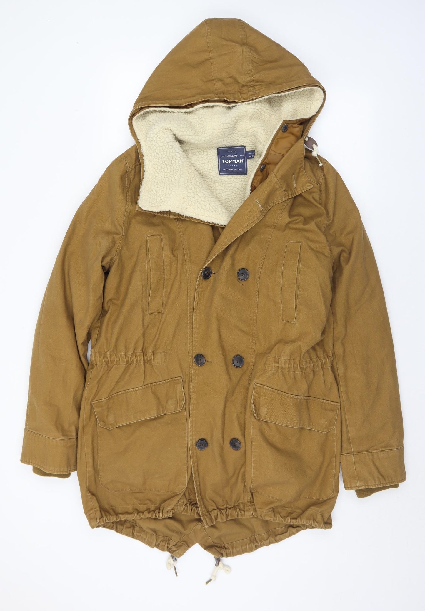 Topman Mens Brown 3-in-1 Jacket Coat Size M