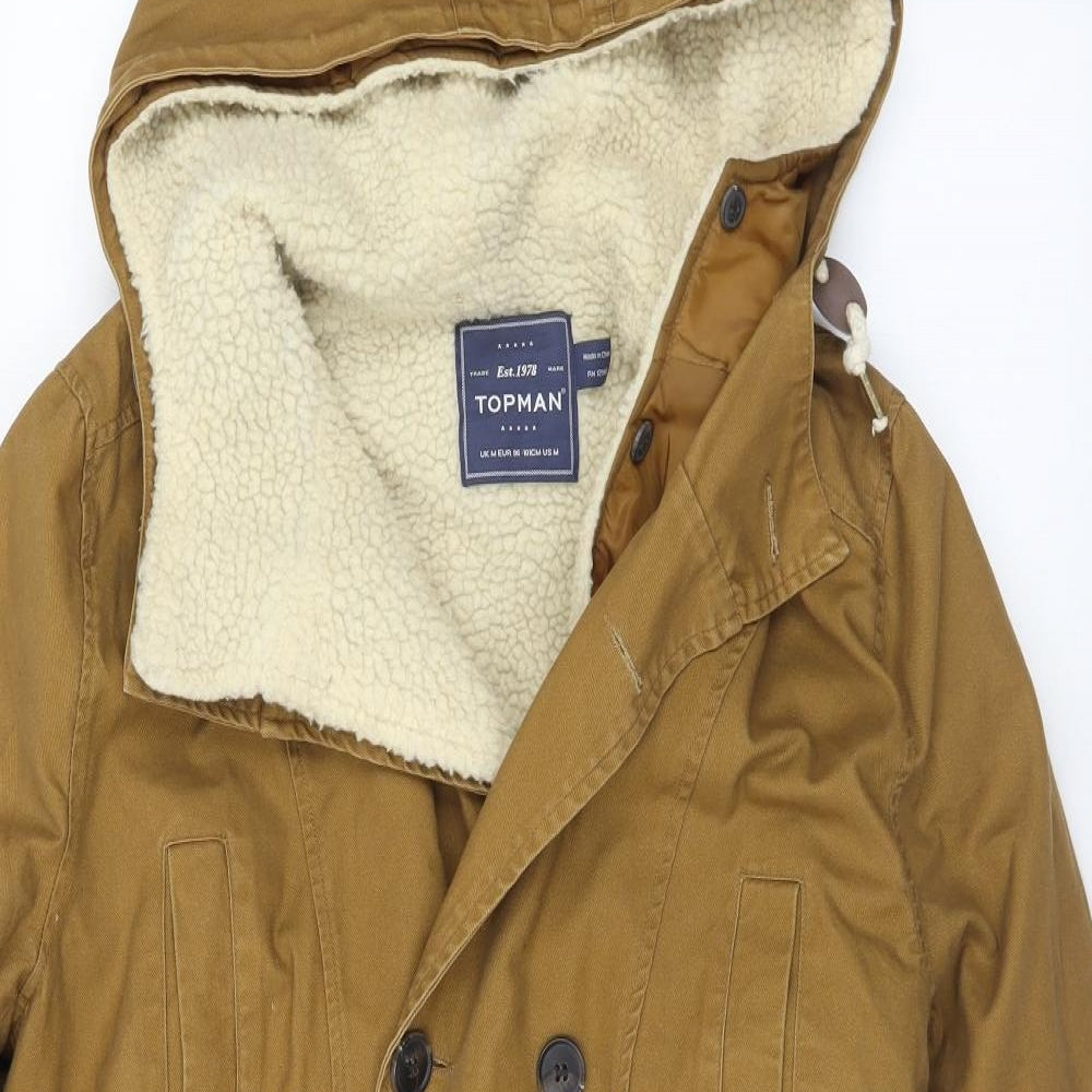 Topman Mens Brown 3-in-1 Jacket Coat Size M