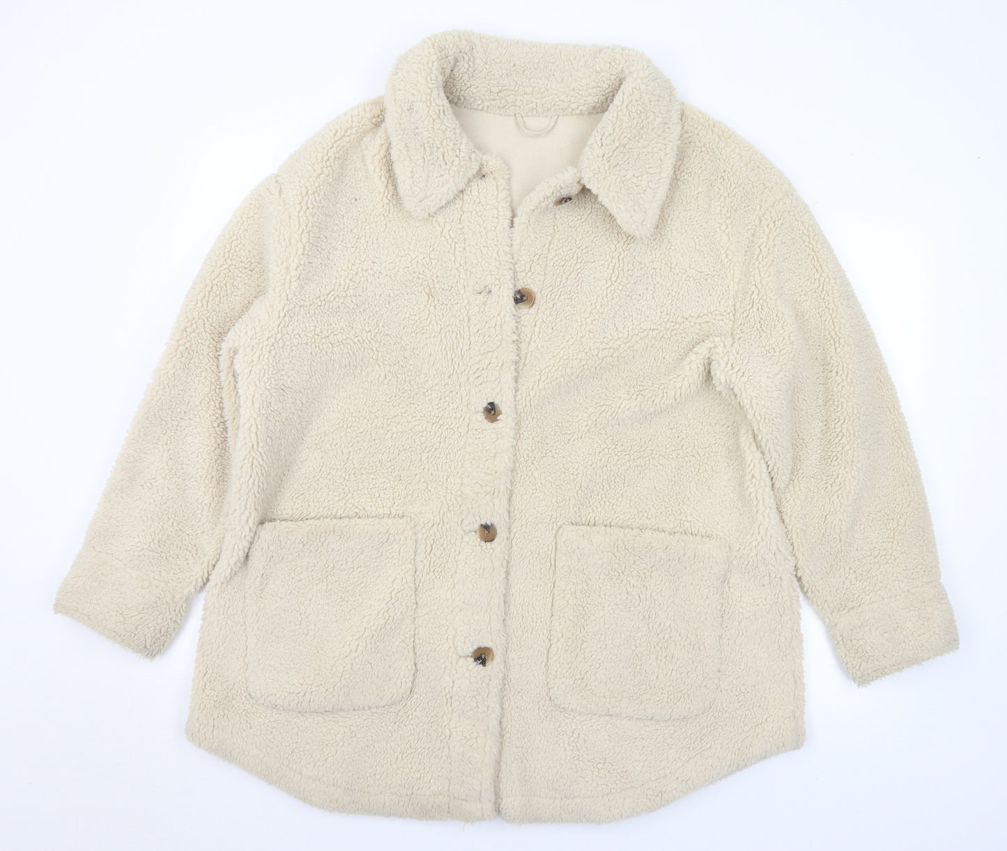 Marks and Spencer Womens Ivory Jacket Coatigan Size 18 Button