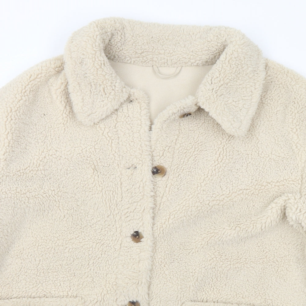Marks and Spencer Womens Ivory Jacket Coatigan Size 18 Button