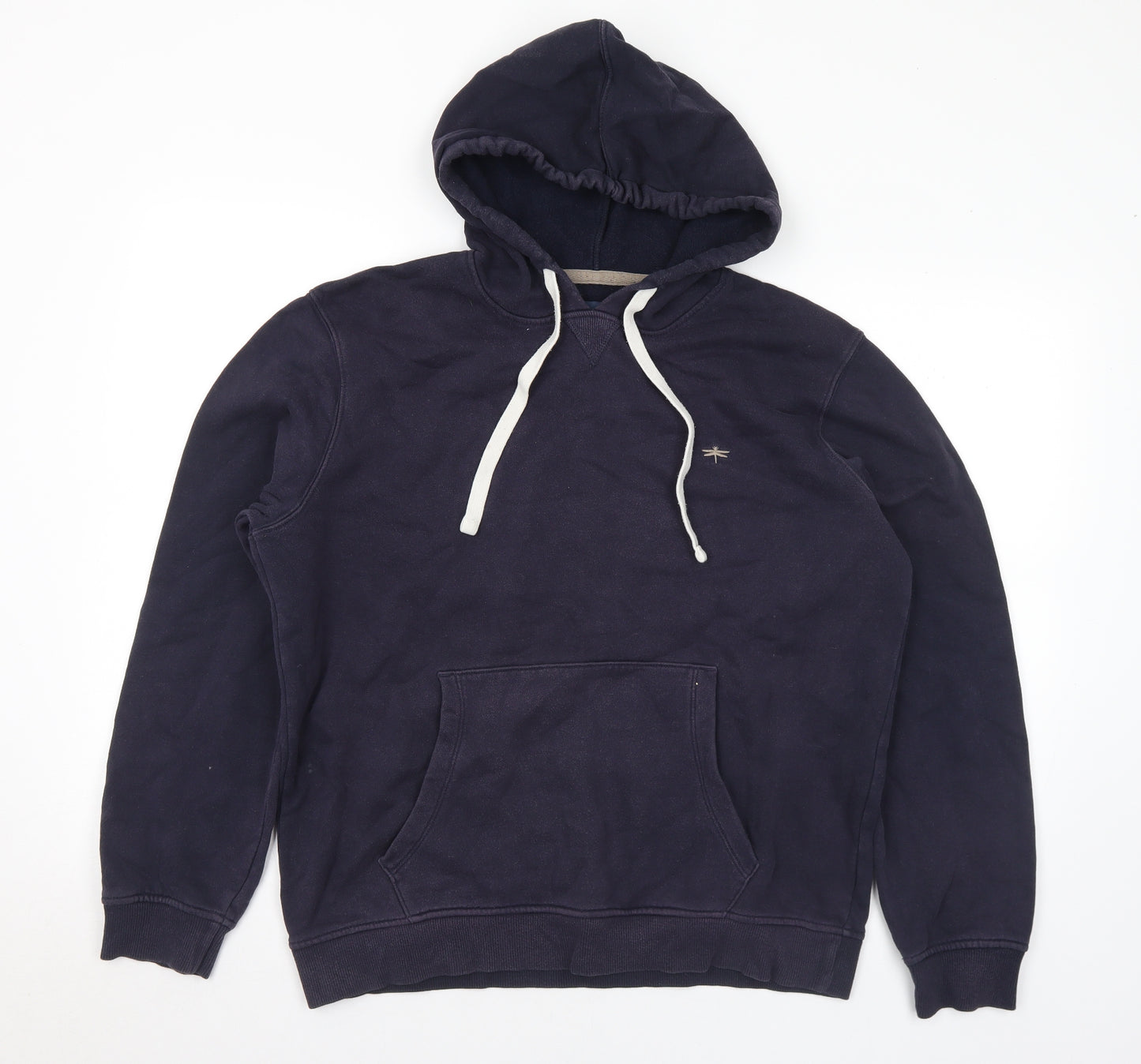 Matalan Mens Blue Cotton Pullover Hoodie Size M