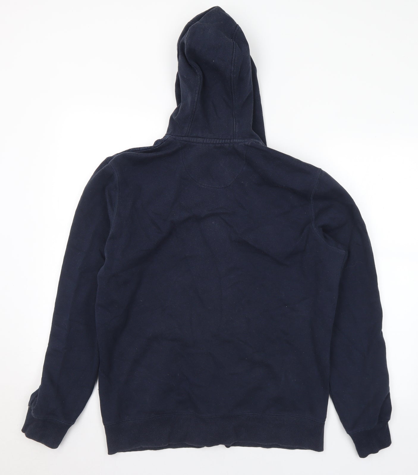 F&F Mens Blue Cotton Full Zip Hoodie Size M