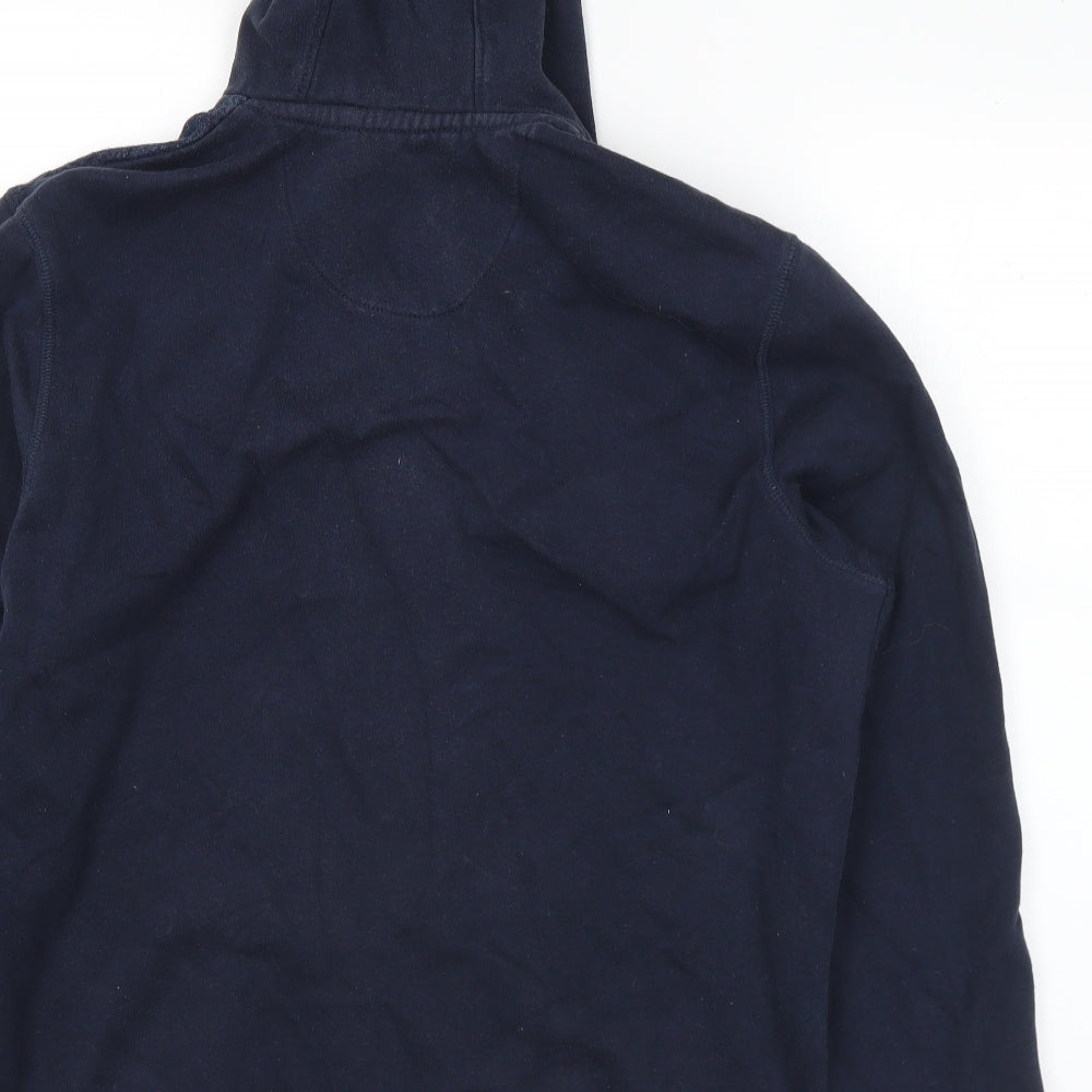 F&F Mens Blue Cotton Full Zip Hoodie Size M