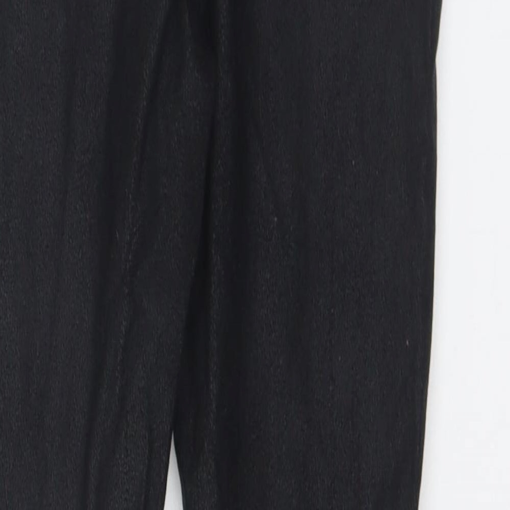 River Island Womens Black Viscose Pedal Pusher Leggings Size 14 L28 in