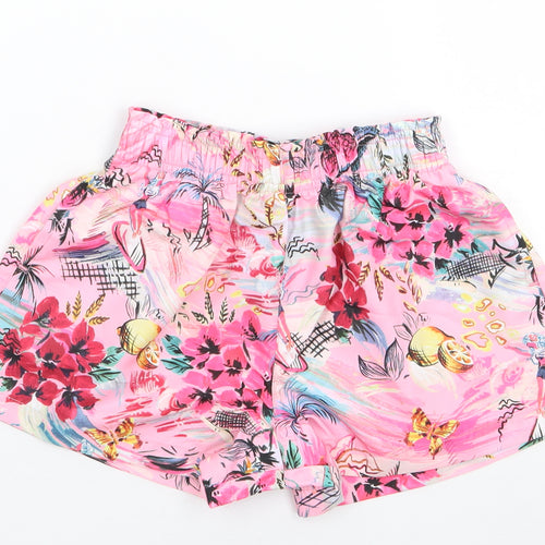 NEXT Boys Pink Geometric Polyester Sweat Shorts Size 4 Years Regular - Swim Short