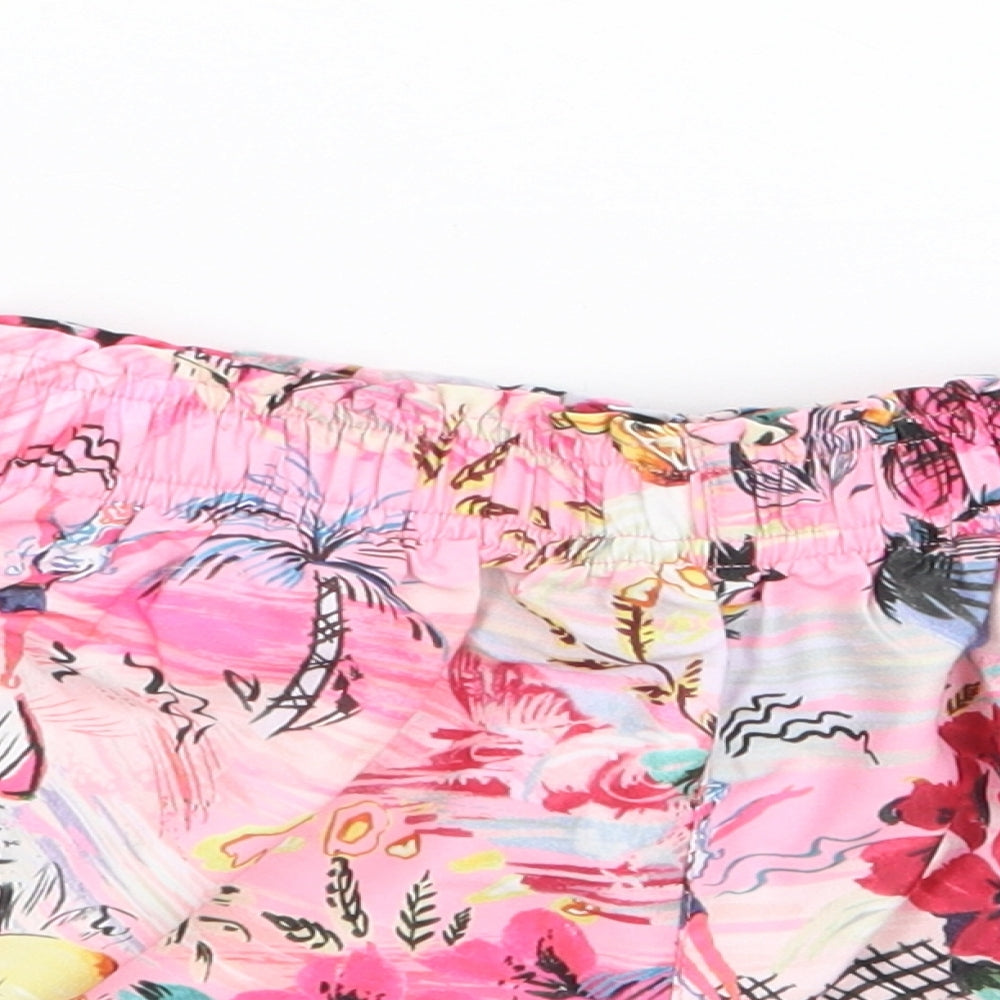 NEXT Boys Pink Geometric Polyester Sweat Shorts Size 4 Years Regular - Swim Short