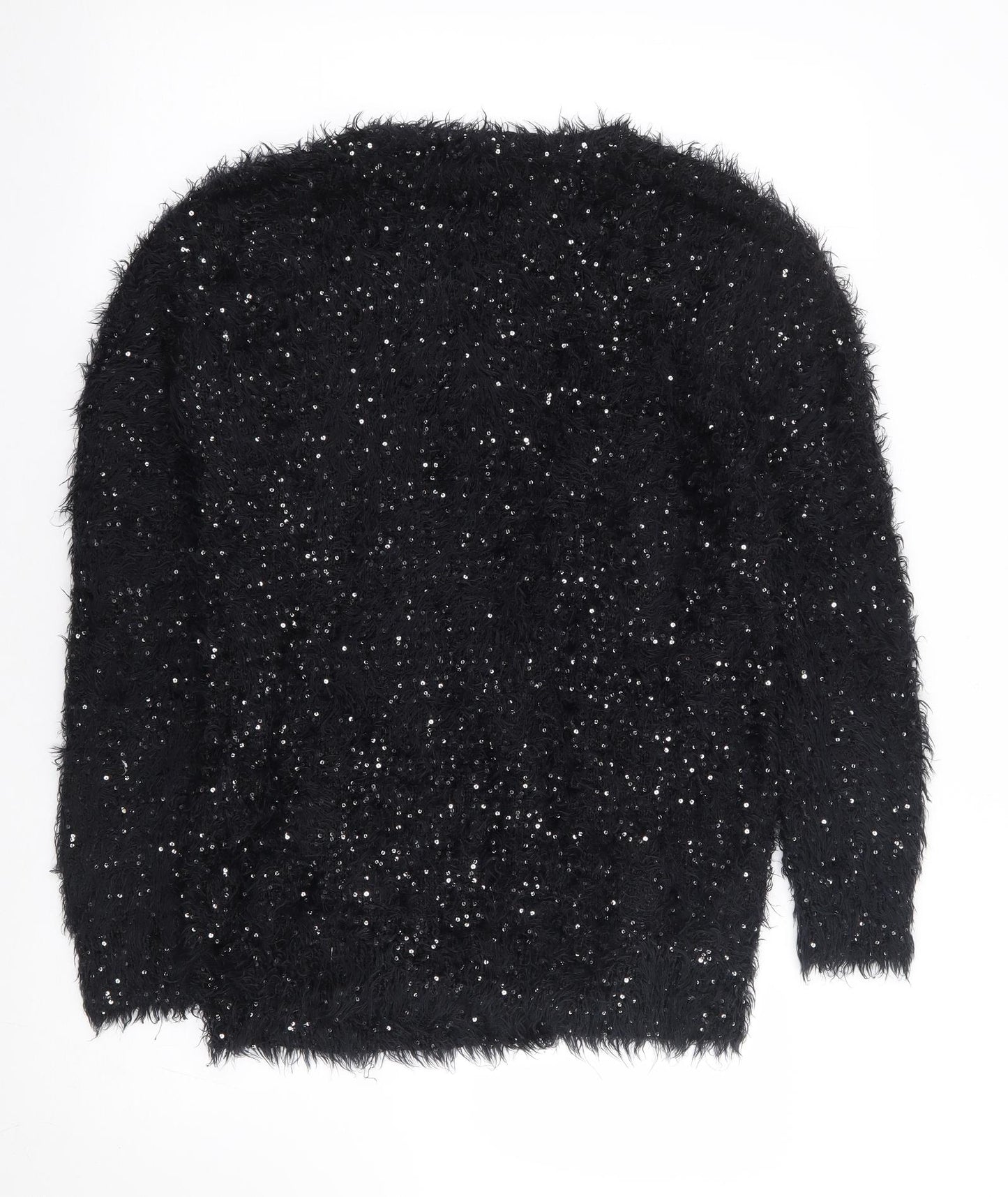 Primark Womens Black V-Neck Polyester Cardigan Jumper Size 10