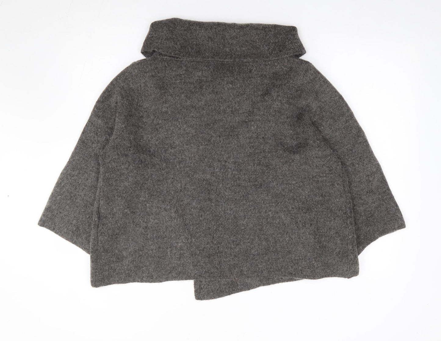 Tahari Womens Grey Crew Neck Acrylic Cardigan Jumper Size M