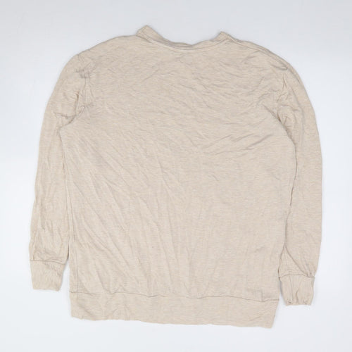 Simply Be Womens Beige Viscose Tunic Sweatshirt Size 14 Pullover