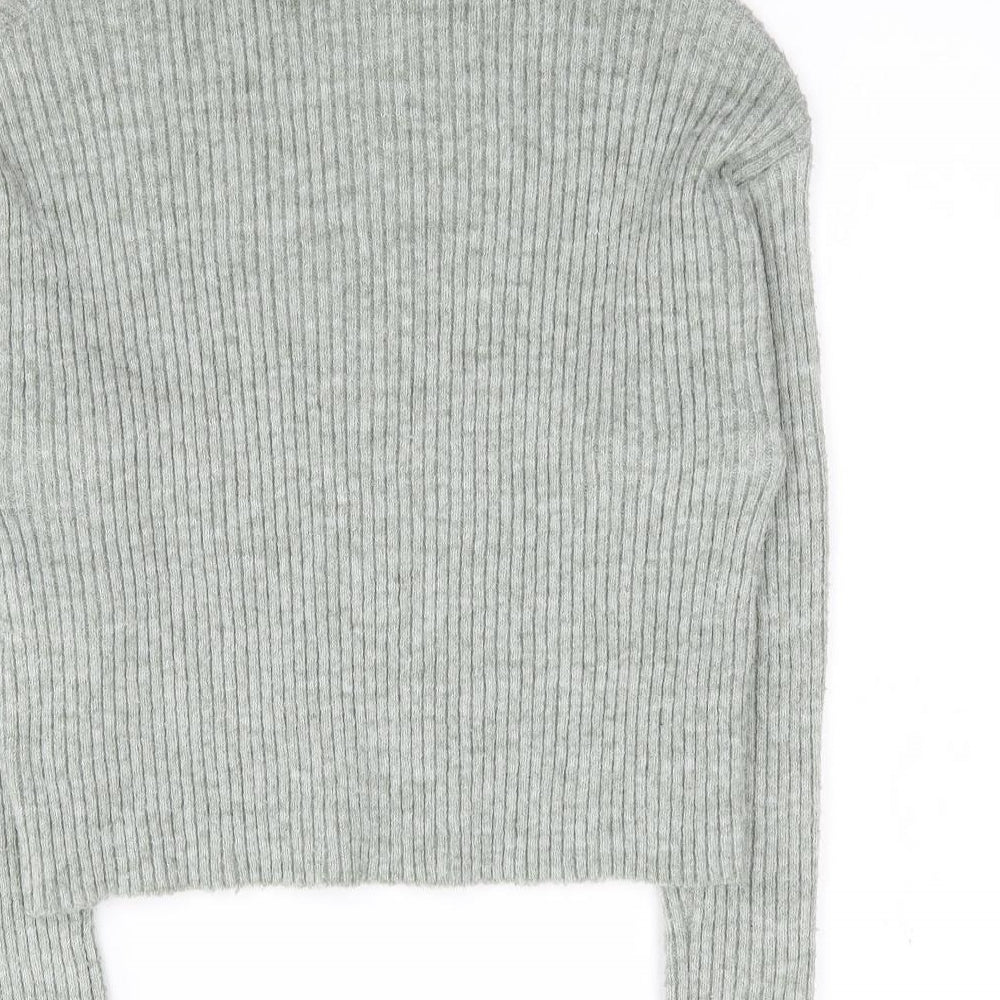 New Look Womens Green Roll Neck Polyester Pullover Jumper Size S
