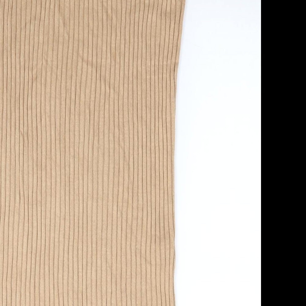 Primark Womens Beige Viscose Straight & Pencil Skirt Size S