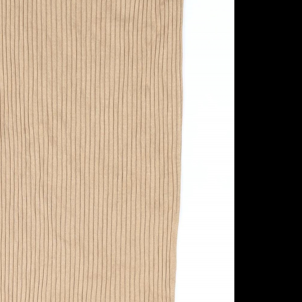 Primark Womens Beige Viscose Straight & Pencil Skirt Size S