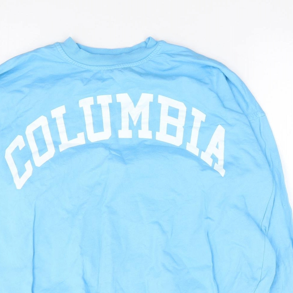 Crep Womens Blue 100% Cotton Pullover Sweatshirt Size S Pullover
