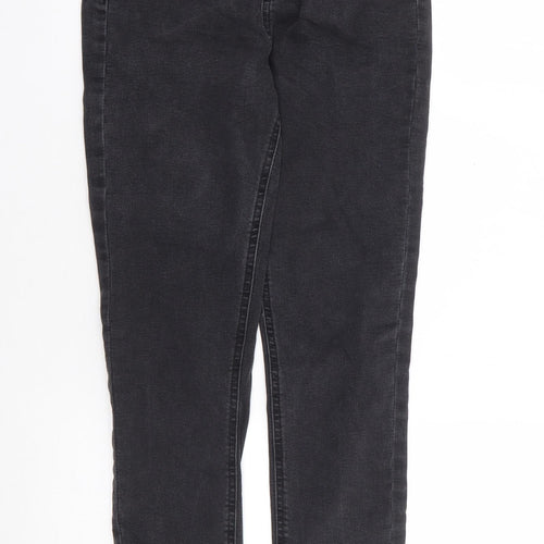 Primark Womens Black Cotton Skinny Jeans Size 10 L28 in Regular Zip