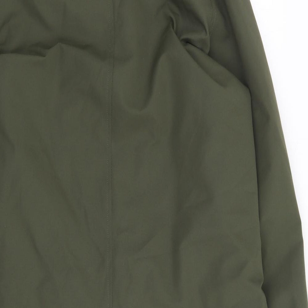 JACK & JONES Mens Green Parka Coat Size M Snap