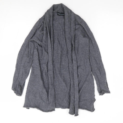 Cynthia Rowley Womens Grey V-Neck Wool Cardigan Jumper Size S
