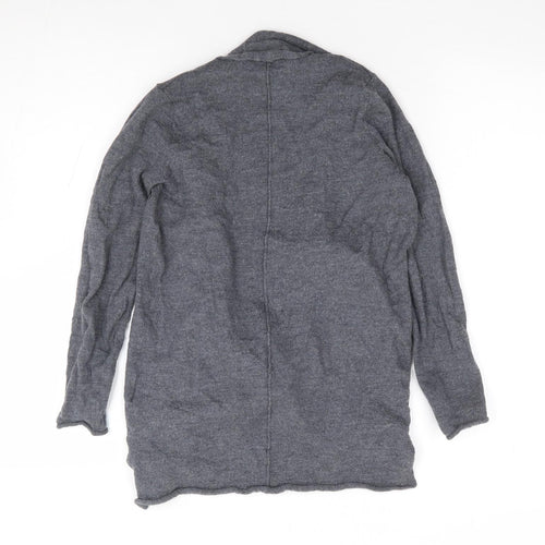 Cynthia Rowley Womens Grey V-Neck Wool Cardigan Jumper Size S