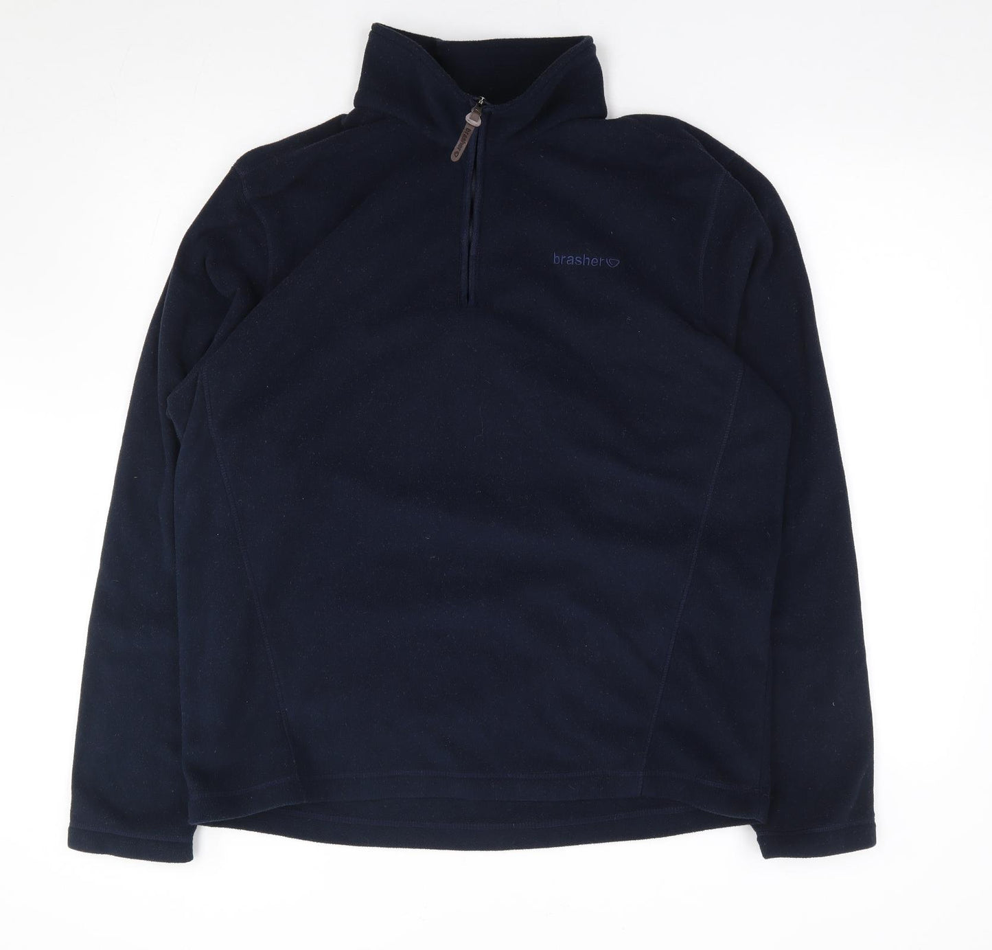 brasher Mens Blue Polyester Pullover Sweatshirt Size L