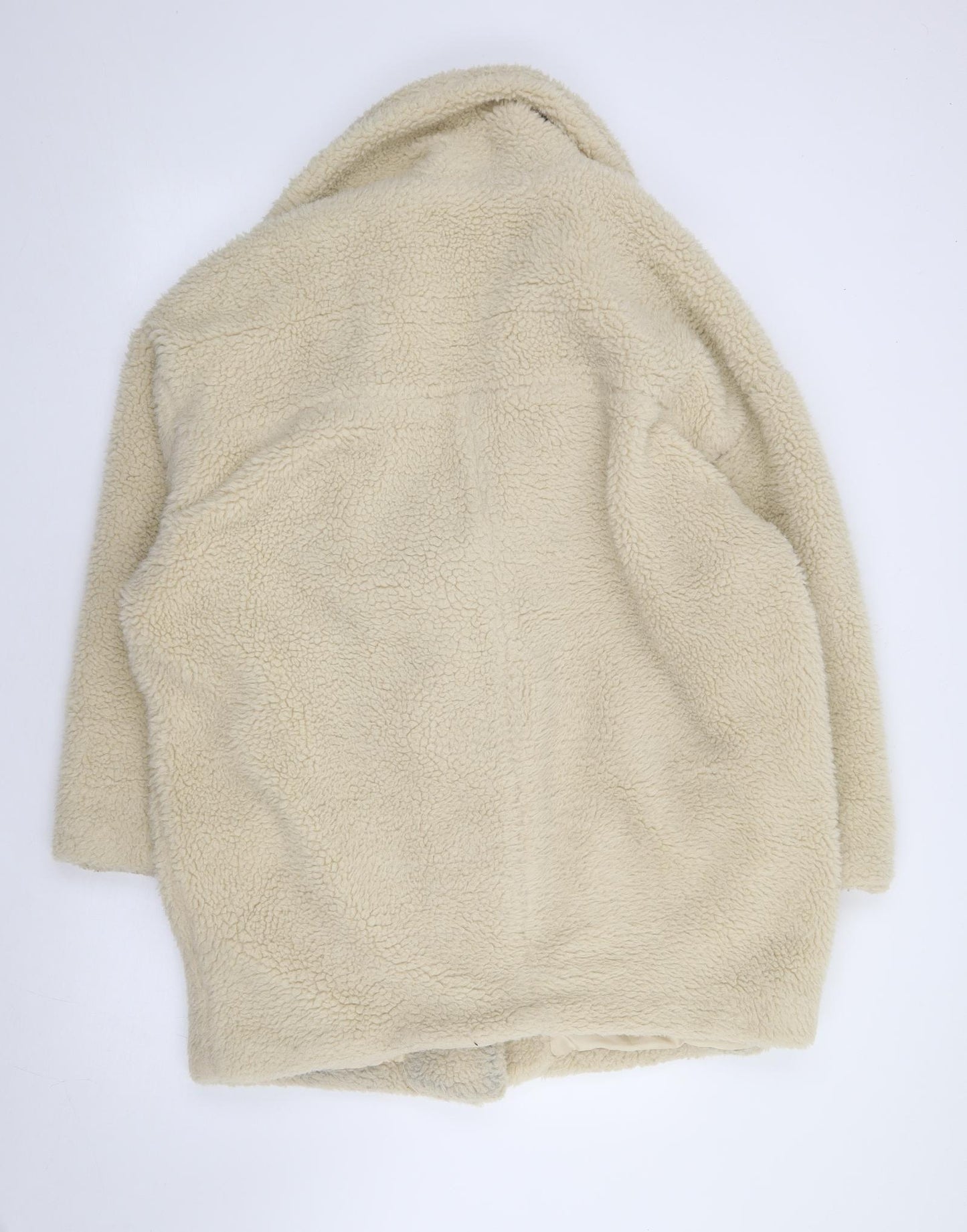 Topshop Womens Beige Jacket Coat Size 14 Snap
