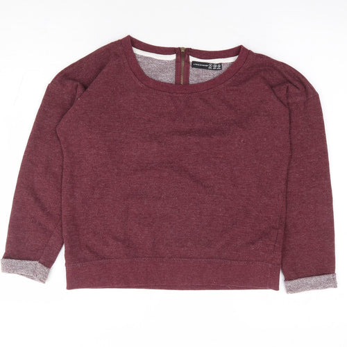 Primark Womens Red Polyester Pullover Sweatshirt Size 8 Pullover