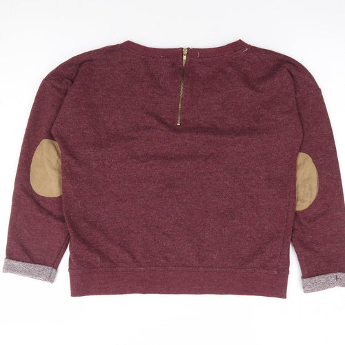 Primark Womens Red Polyester Pullover Sweatshirt Size 8 Pullover