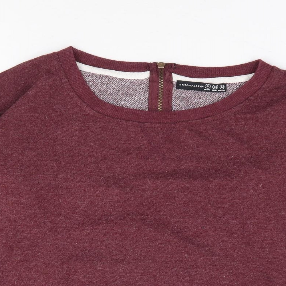 Primark Womens Red Polyester Pullover Sweatshirt Size 8 Pullover