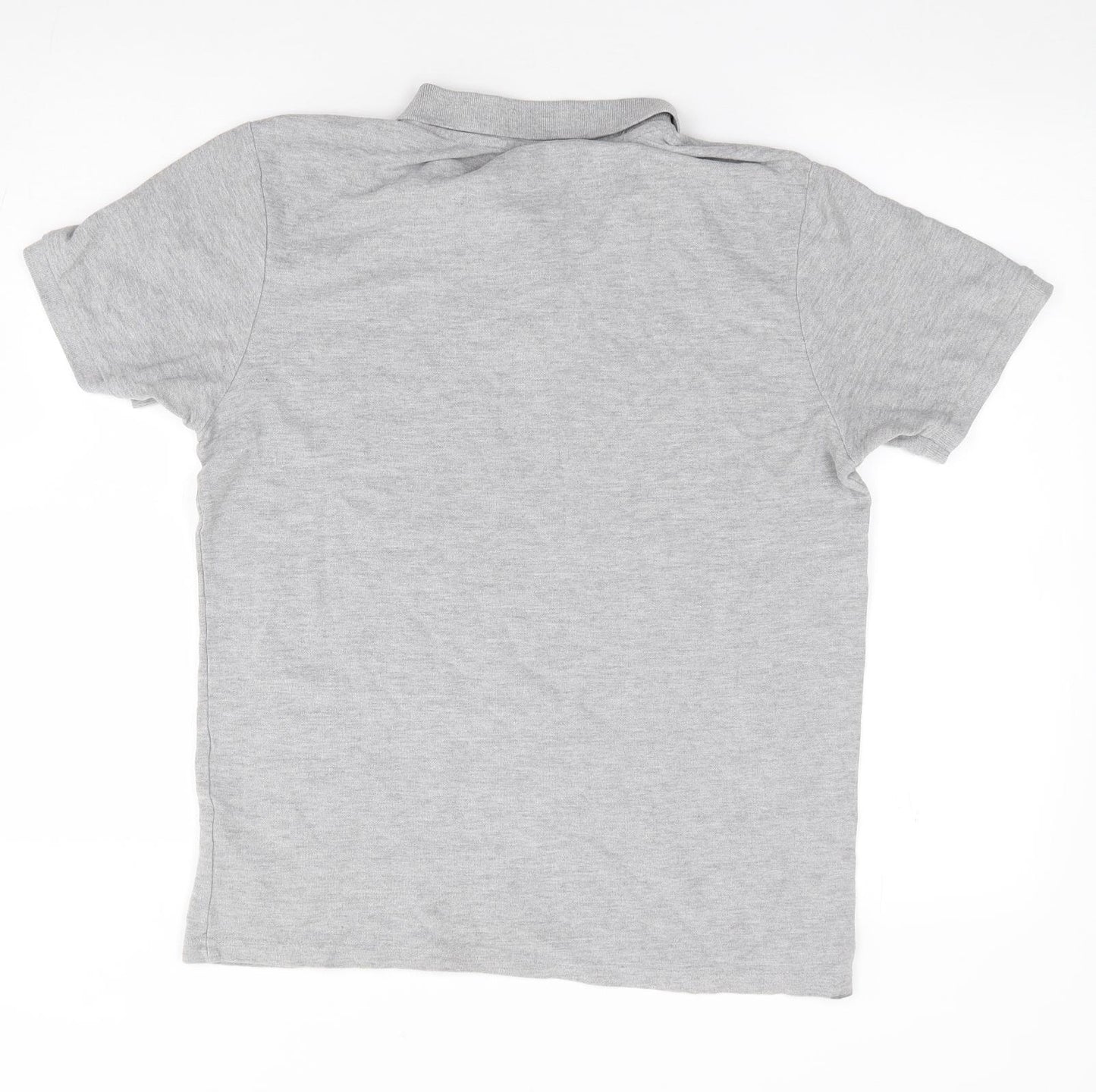 Primark Mens Grey Cotton Polo Size M Collared Pullover