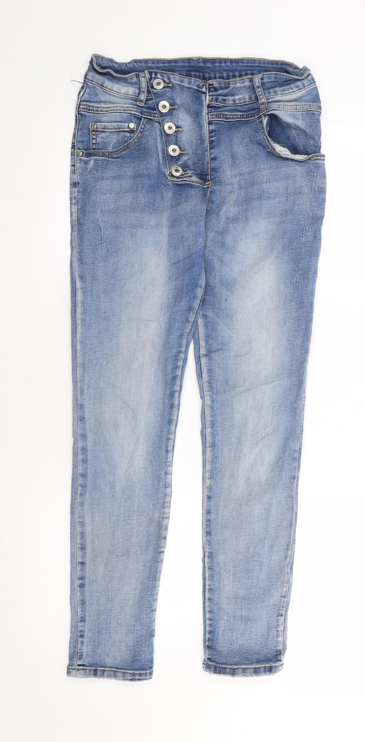 Zac & Zoe Womens Blue Cotton Skinny Jeans Size S L28 in Regular Button