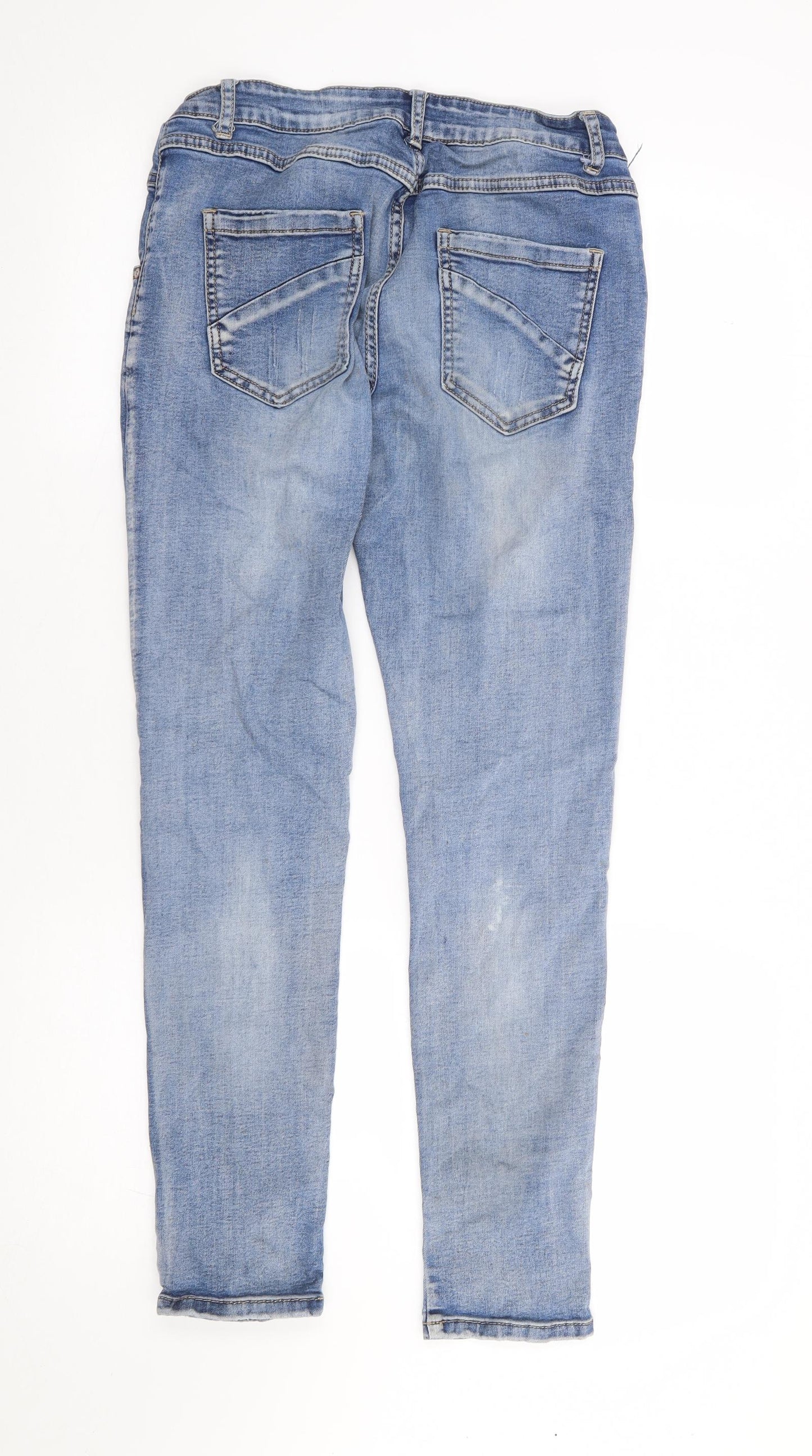 Zac & Zoe Womens Blue Cotton Skinny Jeans Size S L28 in Regular Button