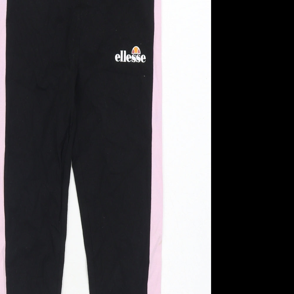 ellesse Girls Black Cotton Jogger Trousers Size 12-13 Years Regular - Legging