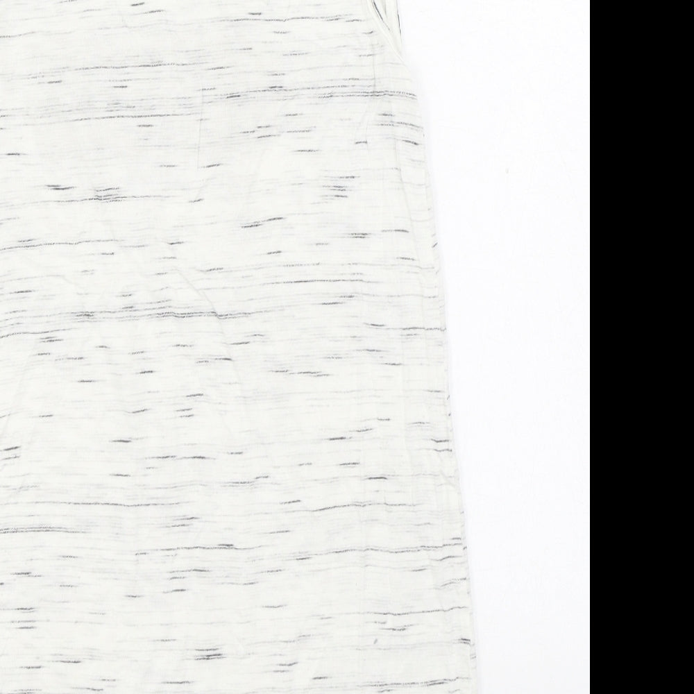 Primark Womens White Viscose Basic Tank Size 6 Round Neck
