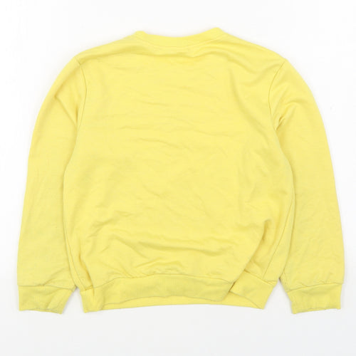 SheIn Girls Yellow Viscose Pullover Sweatshirt Size 8-9 Years Pullover