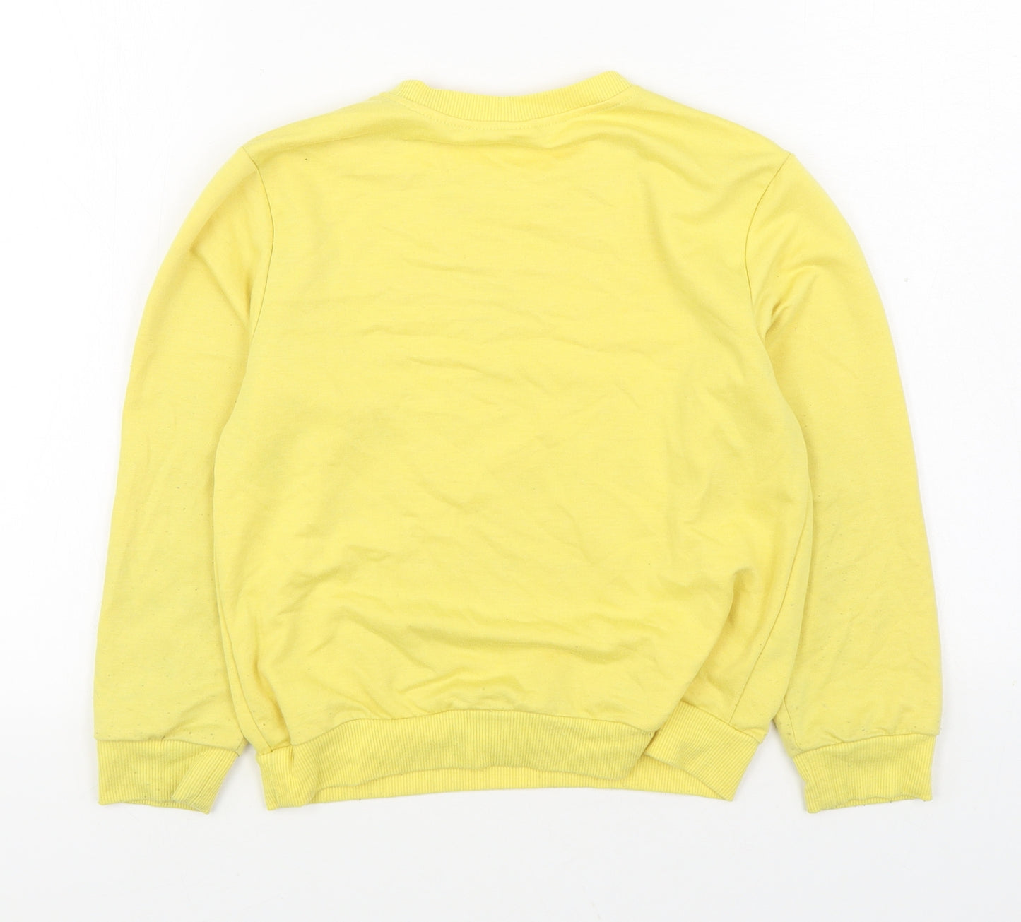 SheIn Girls Yellow Viscose Pullover Sweatshirt Size 8-9 Years Pullover
