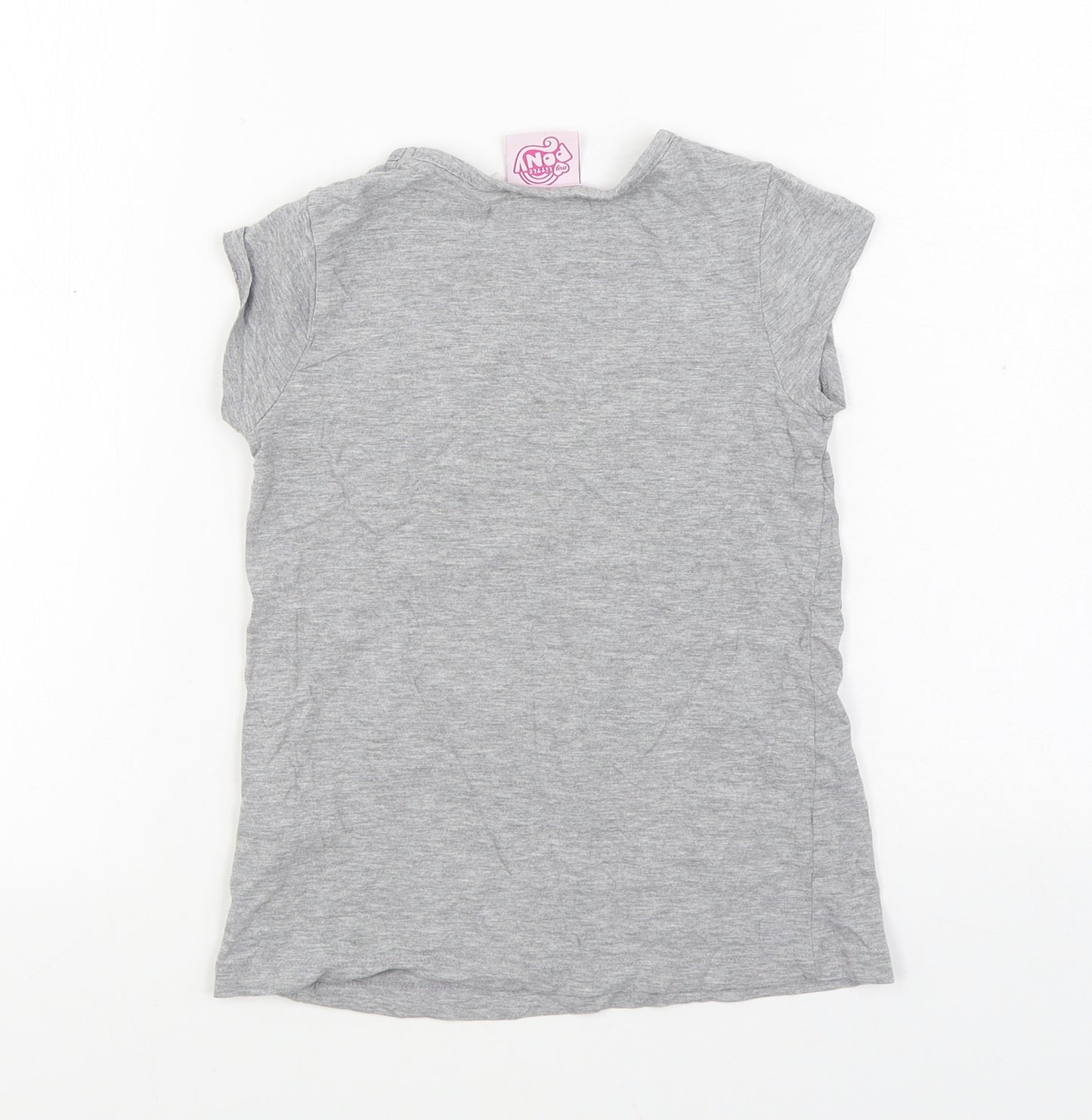 My Little Pony Girls Grey Cotton Basic T-Shirt Size 5-6 Years Round Neck Pullover