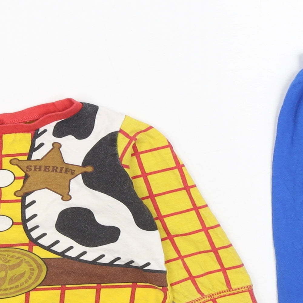 Disney Boys Multicoloured Solid 100% Cotton Pyjama Set Size 2-3 Years Pullover - Toy Story
