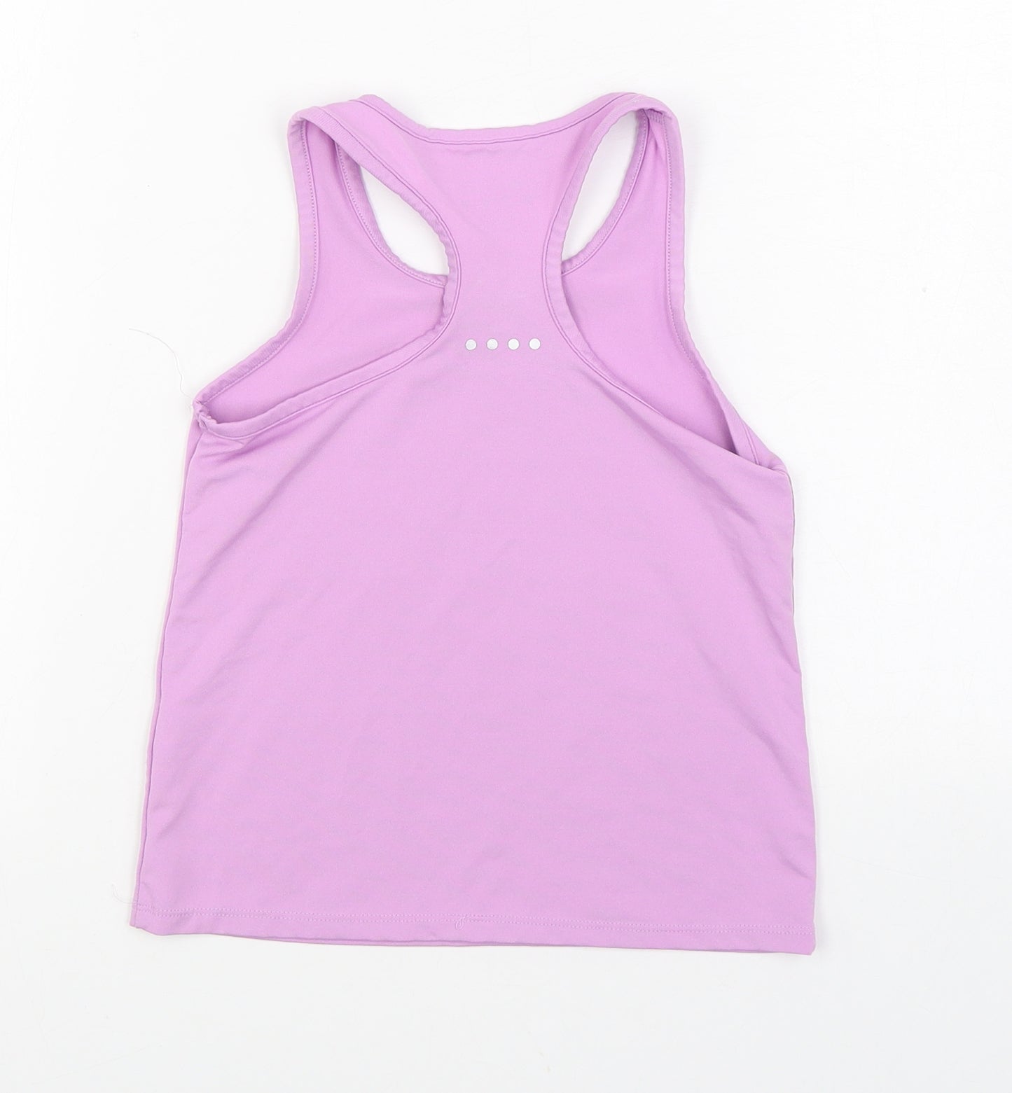 Matalan Girls Purple Polyester Basic Tank Size 6-7 Years Round Neck Pullover