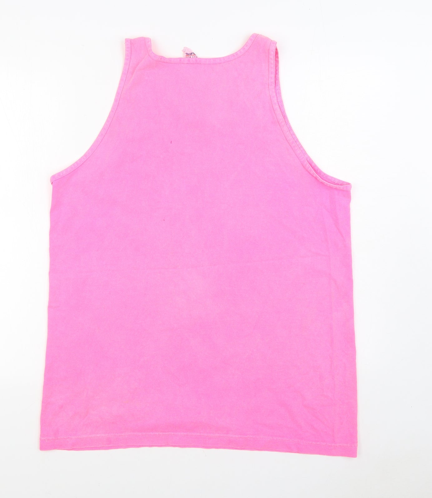 Alstyle Womens Pink 100% Cotton Basic Tank Size L Scoop Neck