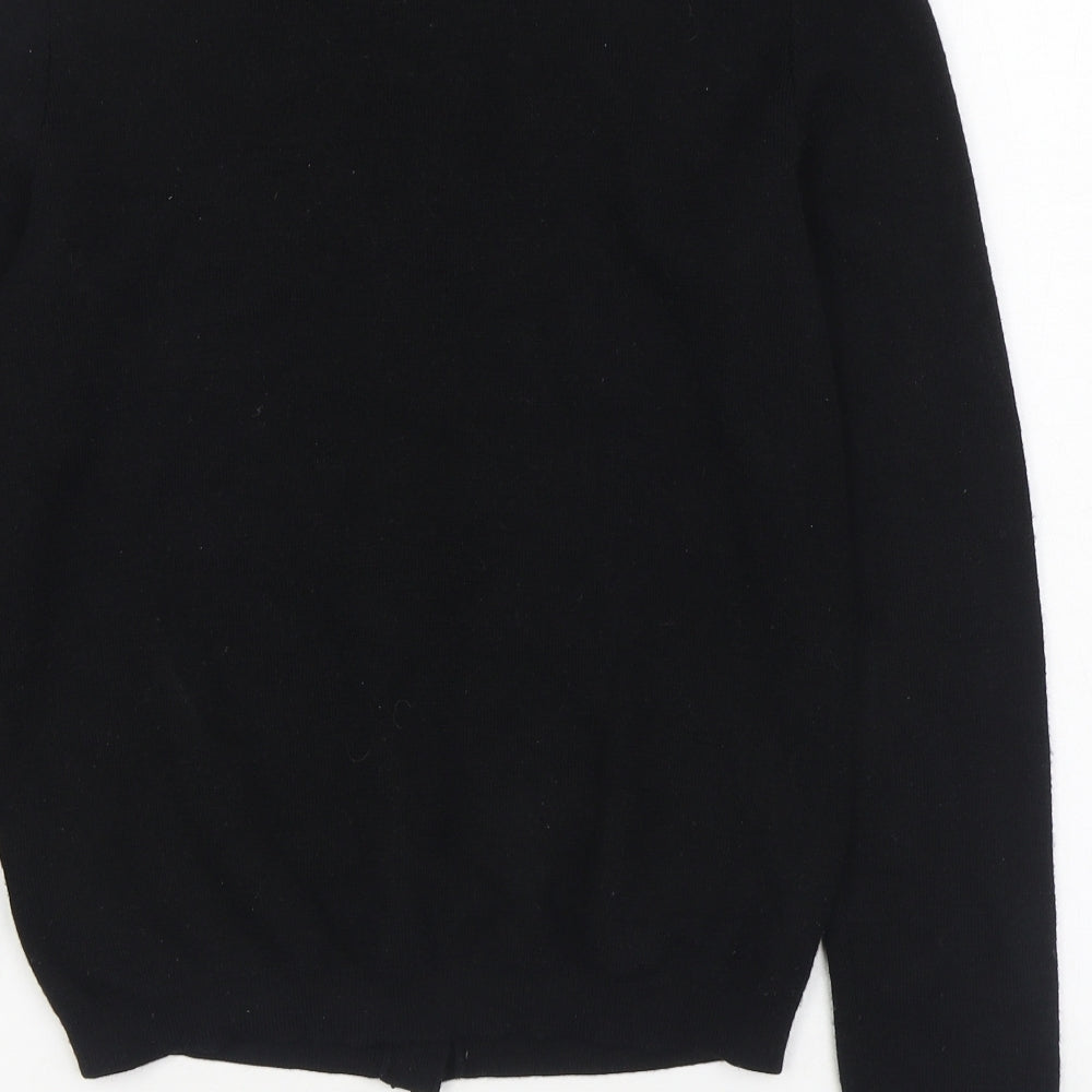 Gerard Darel Womens Black Round Neck Houndstooth Viscose Cardigan Jumper Size M