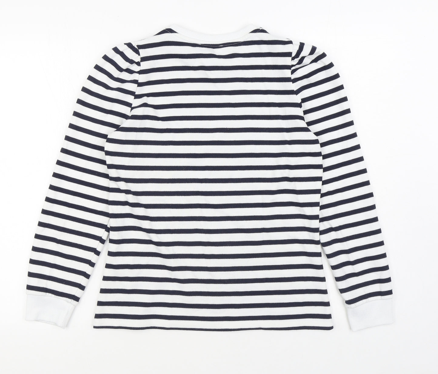 Savida Womens Blue Striped Polyester Pullover Sweatshirt Size S Pullover