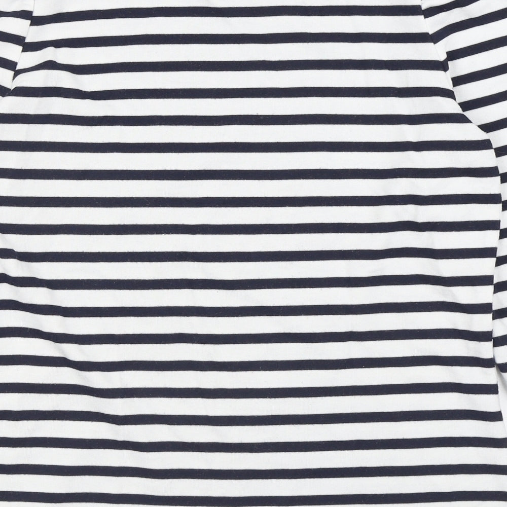Savida Womens Blue Striped Polyester Pullover Sweatshirt Size S Pullover